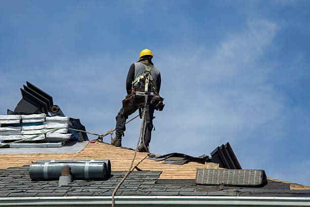 Professional Roofing technician working in Alma, NE